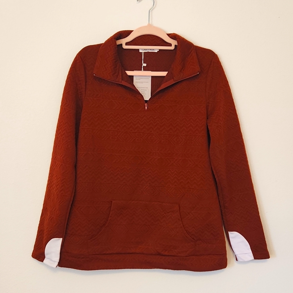 Lanremon Zip Collar Pullover